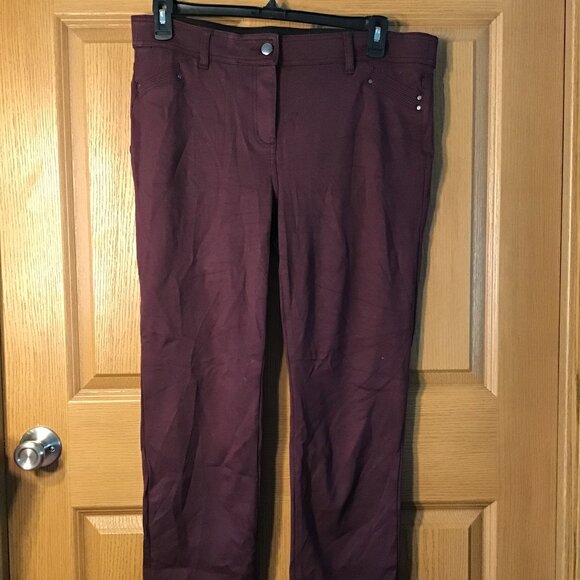 Style & Co Burgundy Pants - Picture 1 of 2